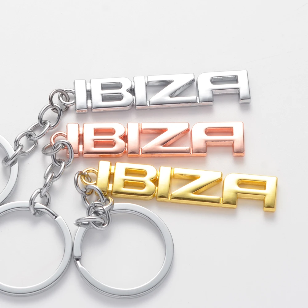 Car Keychain For Seat Ibiza Logo Metal Keyring Key Ring Holder Accessories