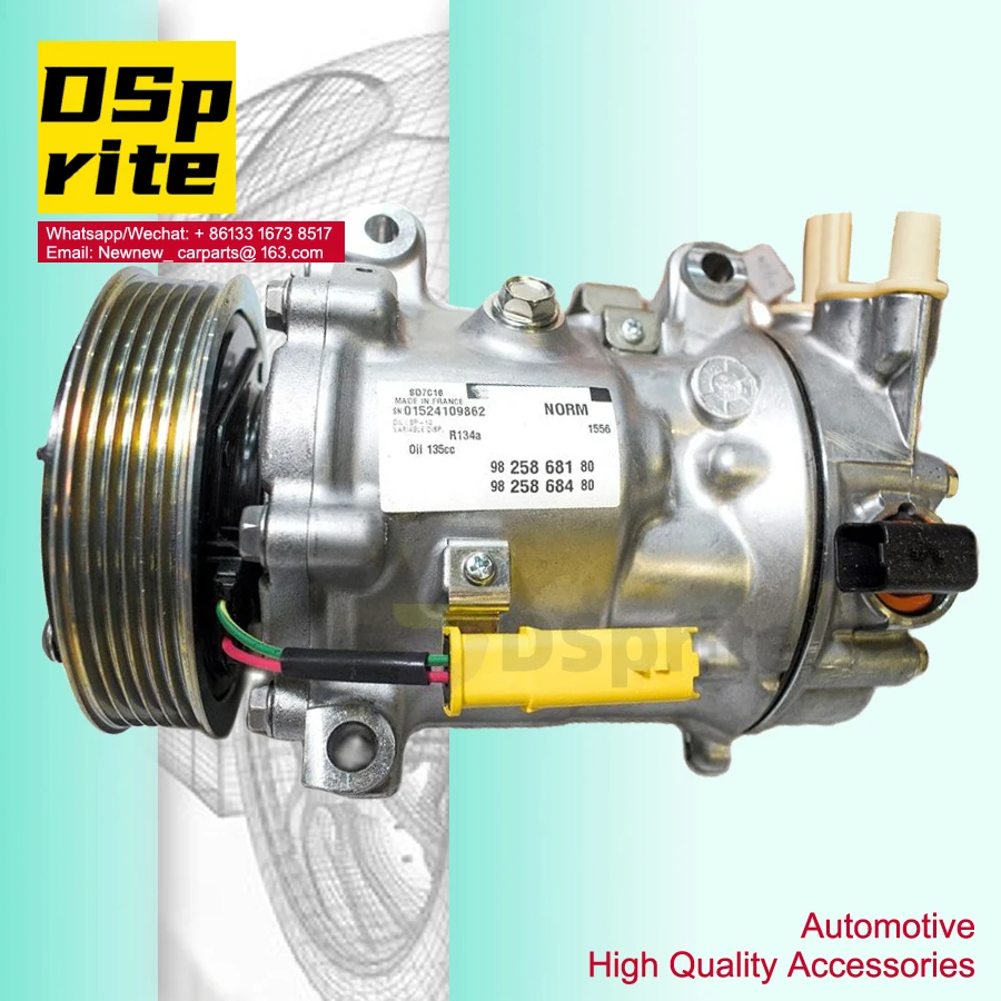 

for sanden sd7c16 Compressor 6453QL 6453ZA For Peugeot 1.6 2012 307 308 807 607 406 Citroen C4 Berlingo 6453QN 9825868180