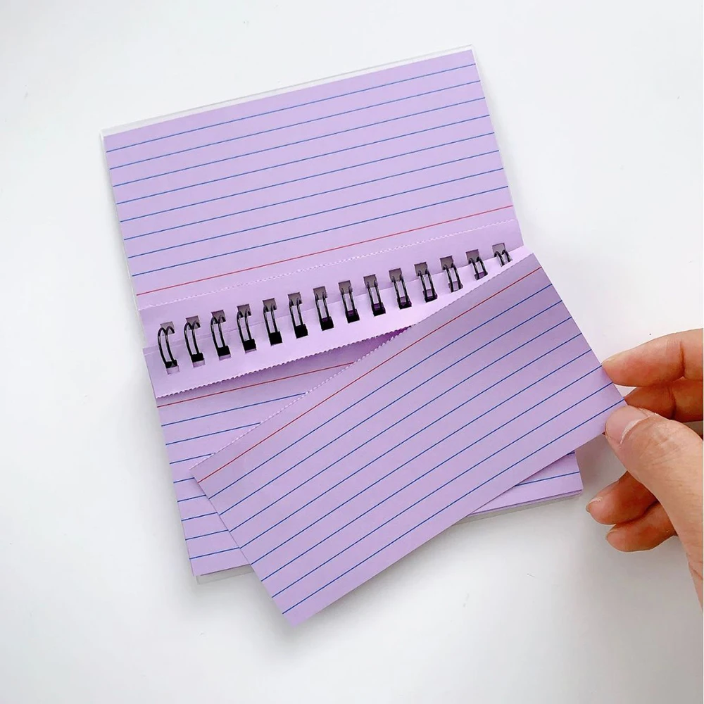 Portable Tearable Notebook Horizontal Line Coil Note Book Tearable Coil Book Journal Note Book Office Supplies Planner Memo Pads