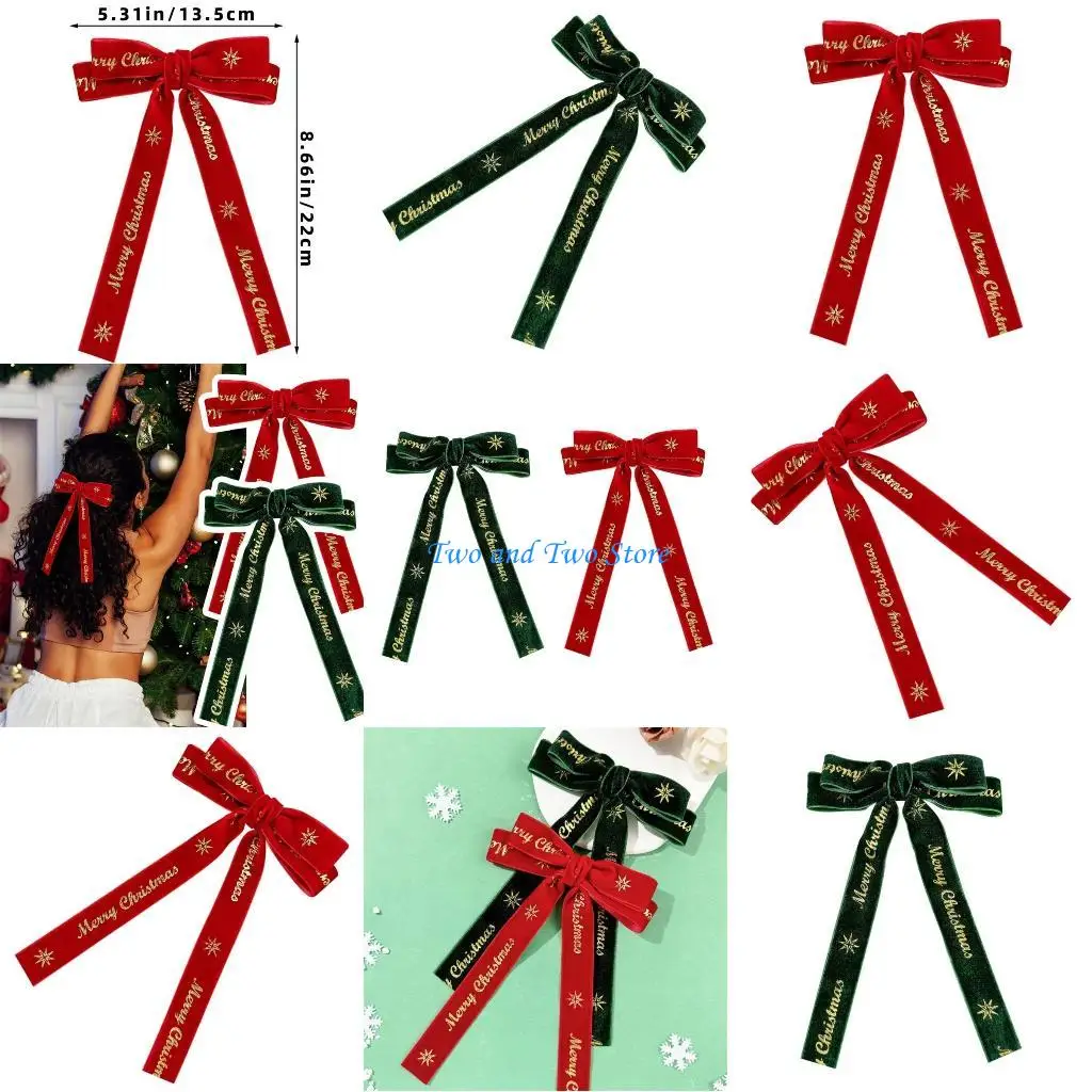 

HX6F Holiday Themed Soft Fabric Butterfly Hair Accessory Hairpieces Party Hair Clip Decoration for Office Celebrations