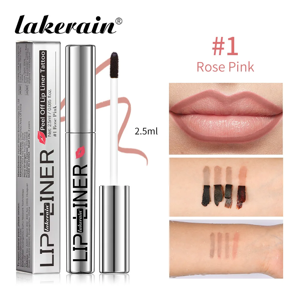Lakerain-lápiz labial despegable, brillo de labios, lápiz labial mate, hidratante, nutritivo, maquillaje duradero a prueba de manchas