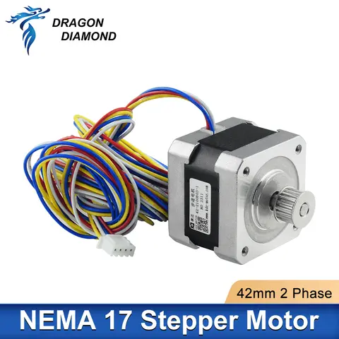 Nema 17 2 상 K40 스텝퍼 모터, 3D 프린터 CNC 조각 밀링 머신용 4 리드 스텝퍼 모터, 0.6A, 42mm