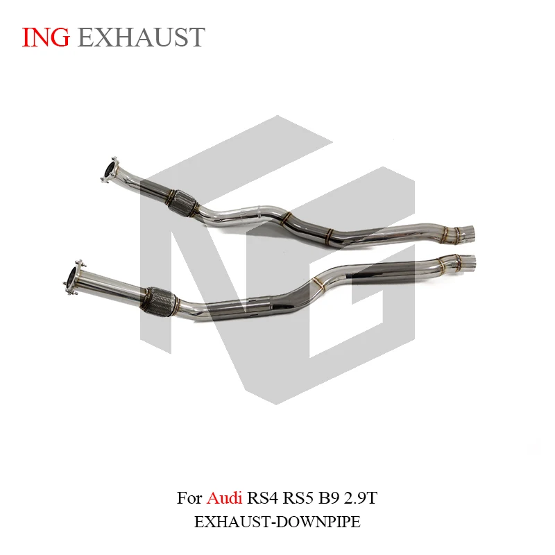 ING Exhaust System Front Pipe High Performance for Audi RS4 RS5 B9 2.9T Racing Stainless steel Tube de 304 Car Accessories