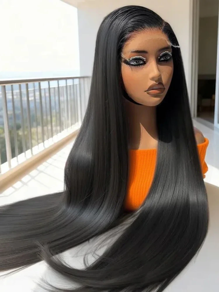 250% Dichtheid Bone Straight Haarwerk van Echt Haar 13x6 HD Transparante Lace Frontal Pruiken Braziliaans Remy Pre Plucked 13x4 Haarwerk van Echt Haar
