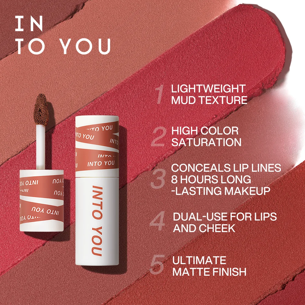 INTO YOU Matte Lipstick, Super Stay Lipstick for Women, Waterproof, Long Lasting Lip Mud, High Impact 27 Colors