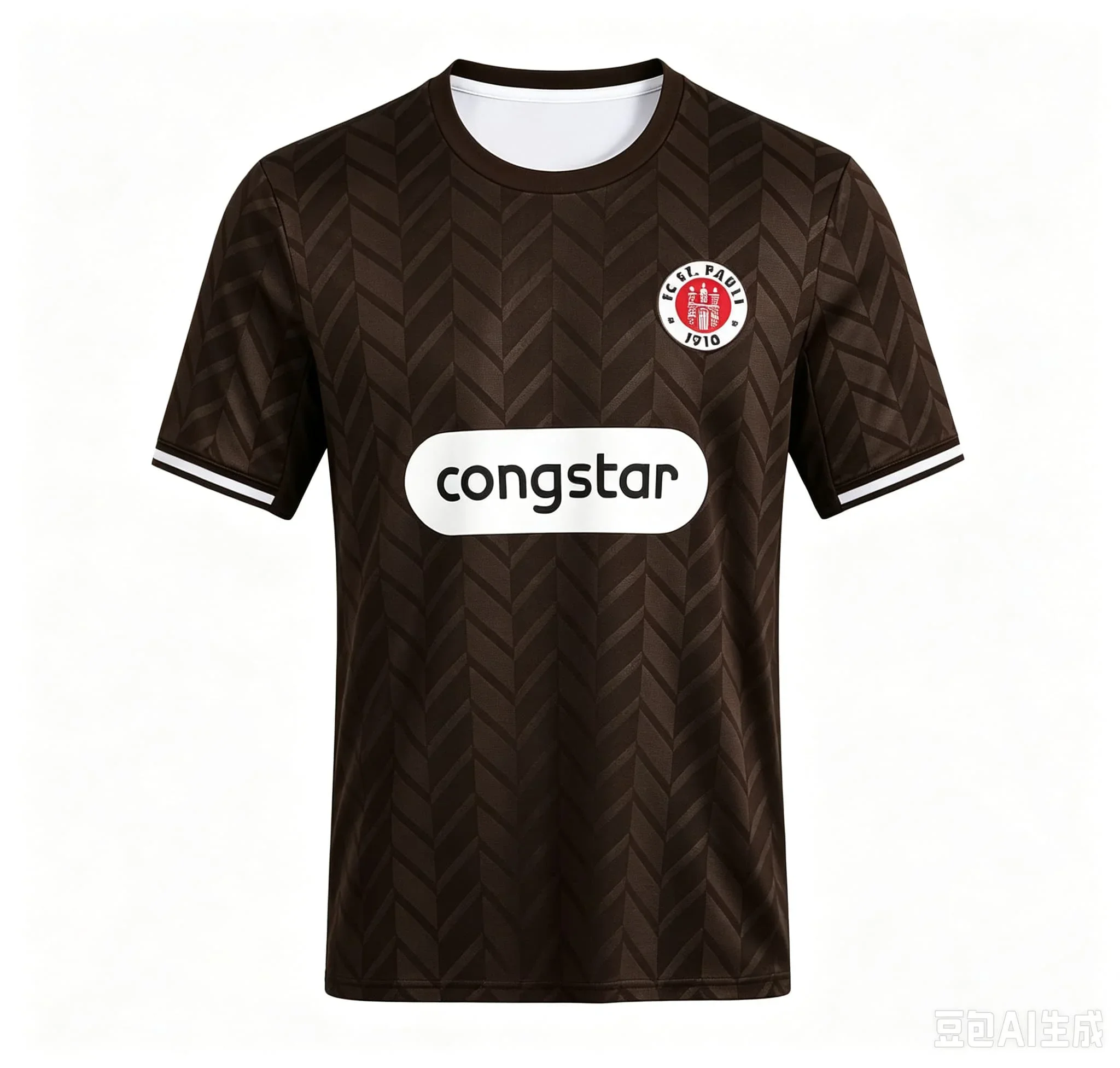 Men St. Pauli Home Soccer Jersey Crew Neck Short Sleeve Football Shirt Quick Dry Fan Match Training Uniform Tops Family Matching