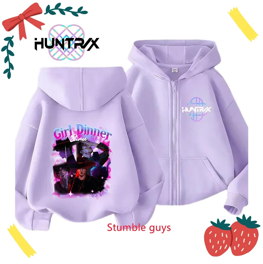 

Kpop Kimetsu No Yaiba Kids Zipper Hoodie Spring Autumn Hip Hop Print Boys Girls Clothes Match Shorts Sweatshirt