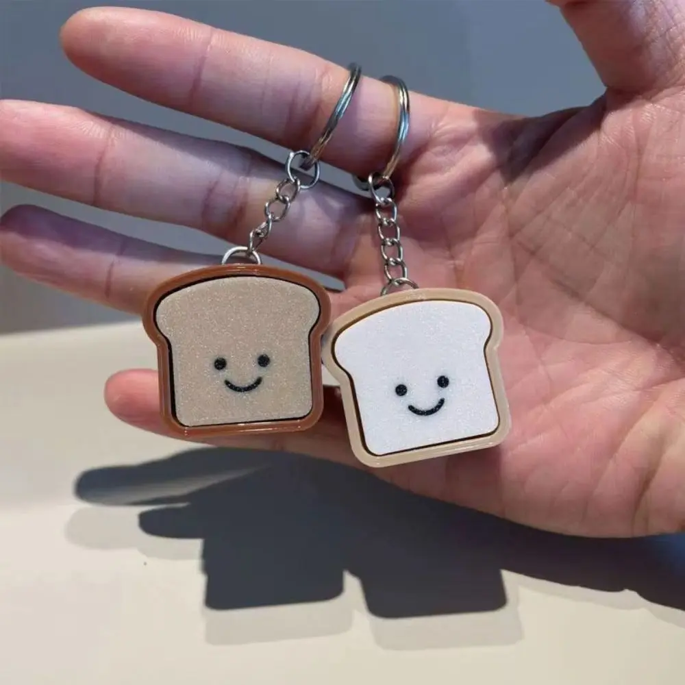 3D Printed Toast Keyboard Clicker Finger Press Bag Pendant Bread Fidget Keychain PLA Material Sensory Finger Clicker Adult