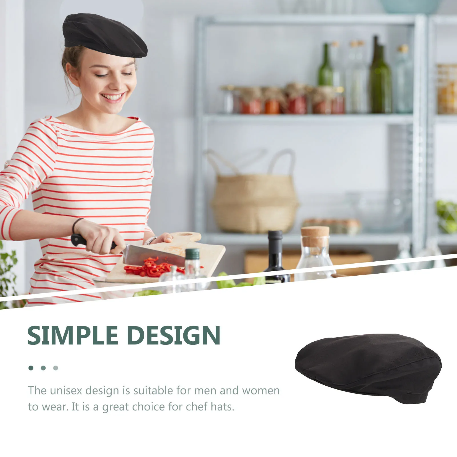 Gorro de Chef de algodón Unisex, gorro de trabajo de cocina para restaurante, panadería, cocinas, boina, personal de Catering, camarero de barbacoa