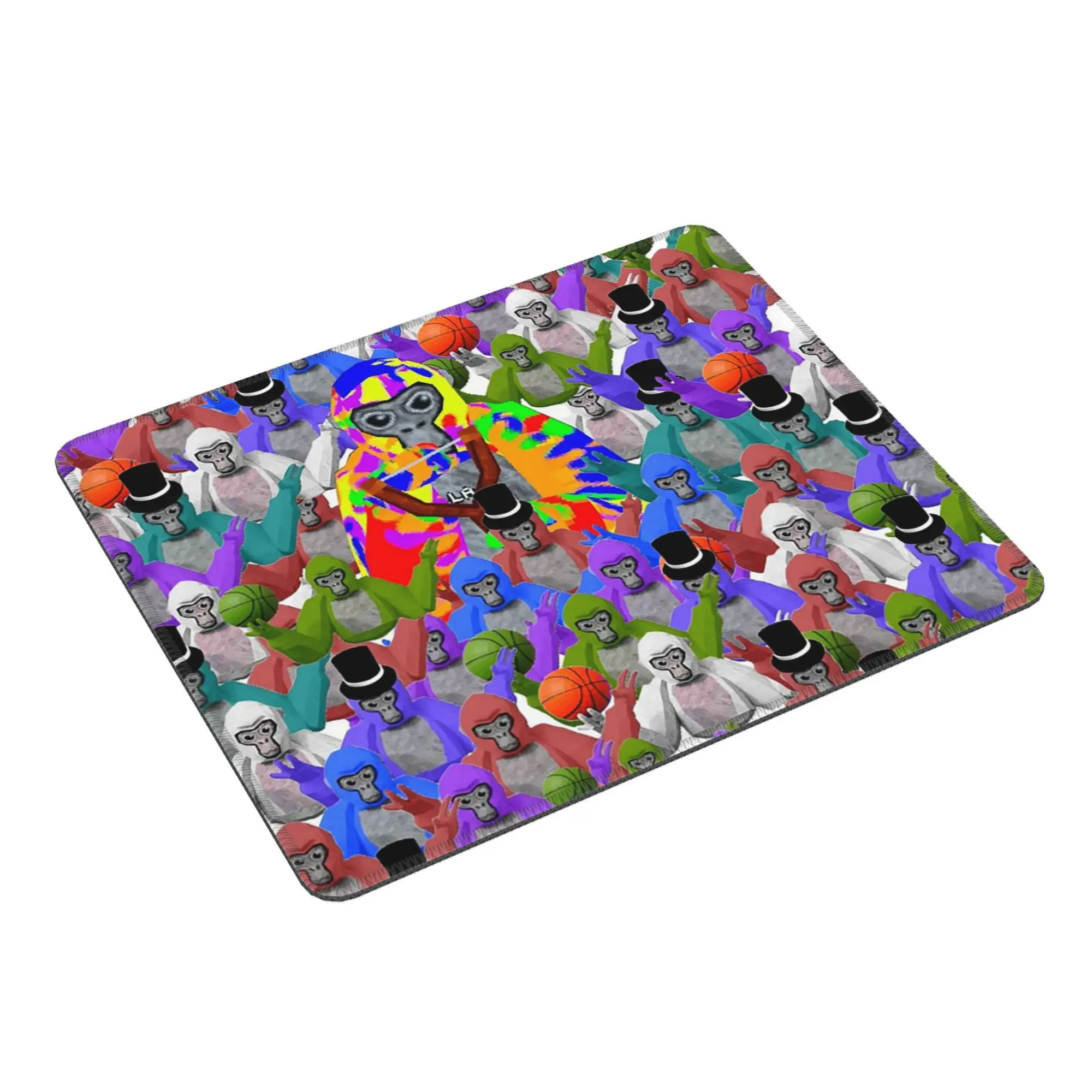 Gorilla Tag Monkey Mosaic Pattern Mouse Pad Computer Keyboard Mouse Mat Gamer PC Laptop Desk Mat Office Accessories Table Mats