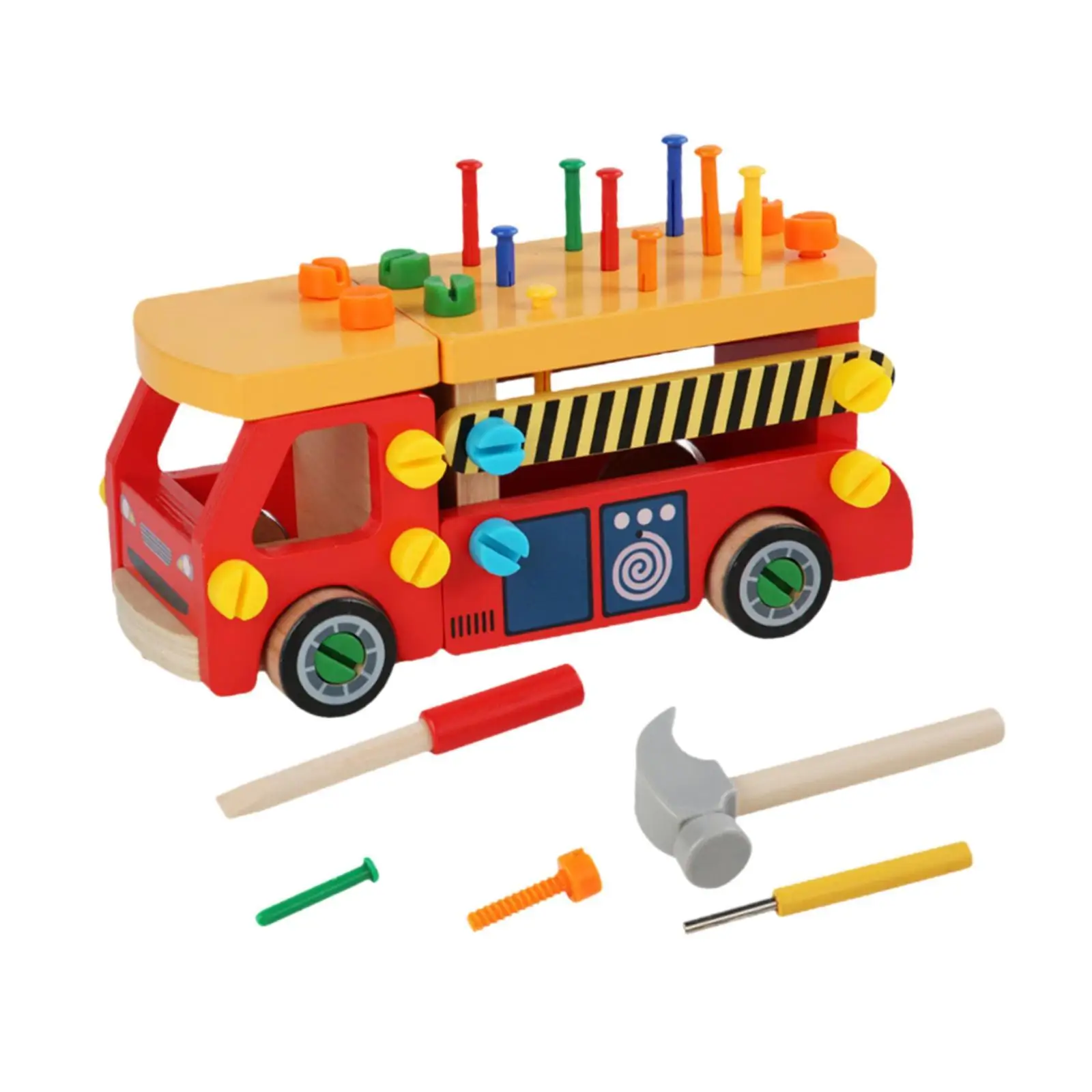 

Montessori Screw Board Assembly Engineering Car Screw Toy Early Childhood