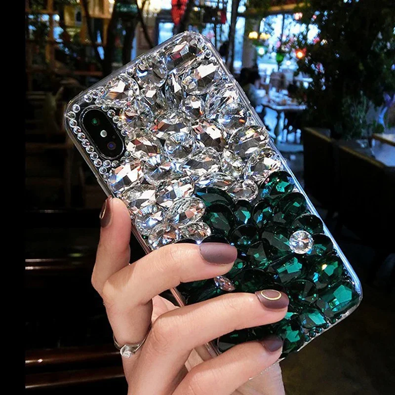 Rhinestone Cases for iPhone 16 16e 15 14 13 12 11 8 7 Pro Max Plus mini X XS XR SE 2020 2022 Case Diamond Phone Cover Sunjolly