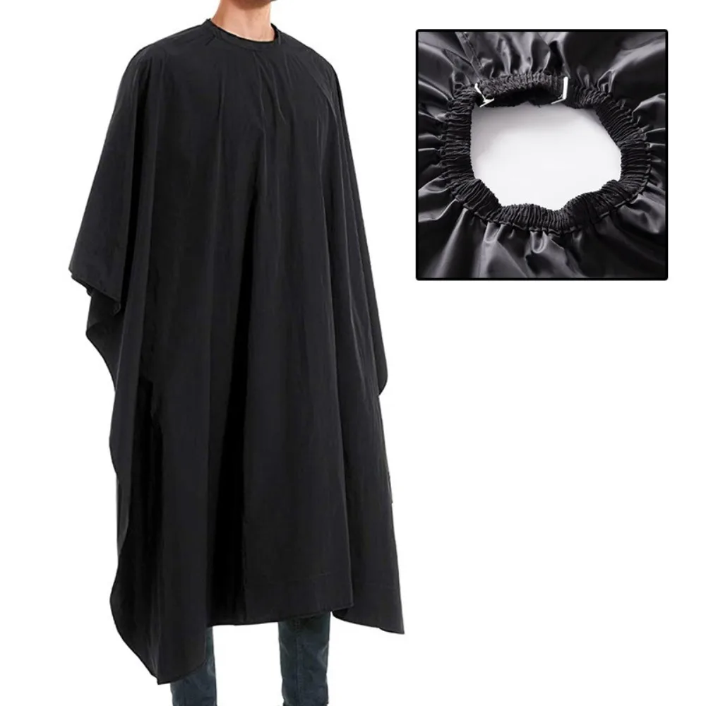 

Waterproof Salon Hairdressing Wrap Black Cloak Washable Resistant To Dirt Barber Wrap Polyester Silk Material Anti Static