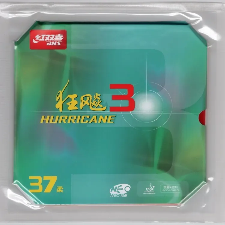 DHS Hurricane 3 NEO 37 Grad weicher HURRICANE 3 Tischtennisgummi Hurricane-3 Pips-in Ping-Pong-Schwamm, kein Booster erforderlich