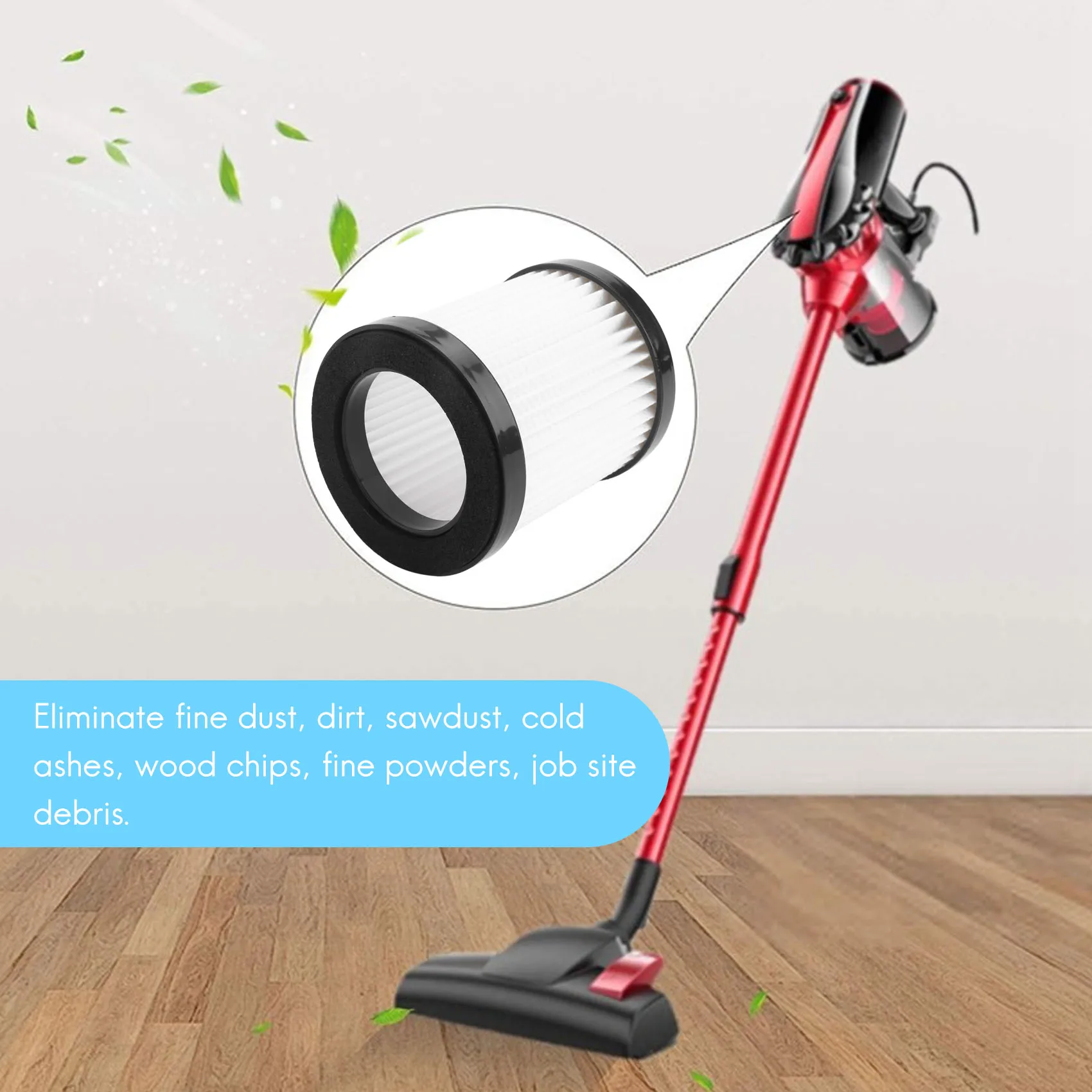 

Replacement Parts For MOOSOO XL-618A HEPA Filter Cordless Vacuum Accessories High-Density HEPA-HGSW