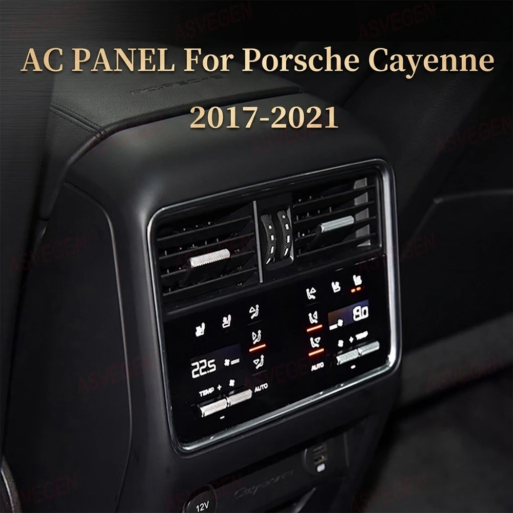 

Панель управления кондиционером Asvegen для Porsche Cayenne 2017-2021, IPS-экран с широким углом обзора, жесткий экран, CD-плеер, управление климат-контролем на задних сиденьях.