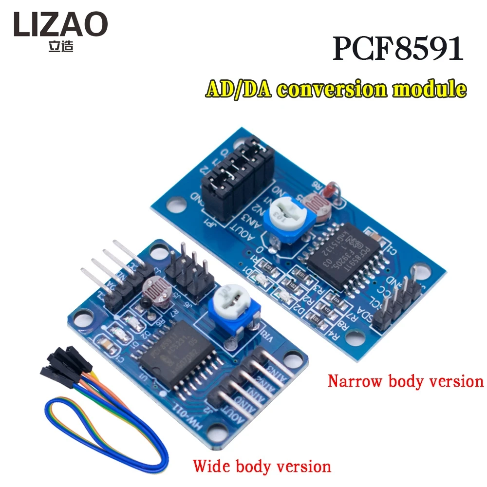 LIZAO PCF8591 AD / DA Conversion of to Digital /Digital-to- Converter Module Temperature Illumination