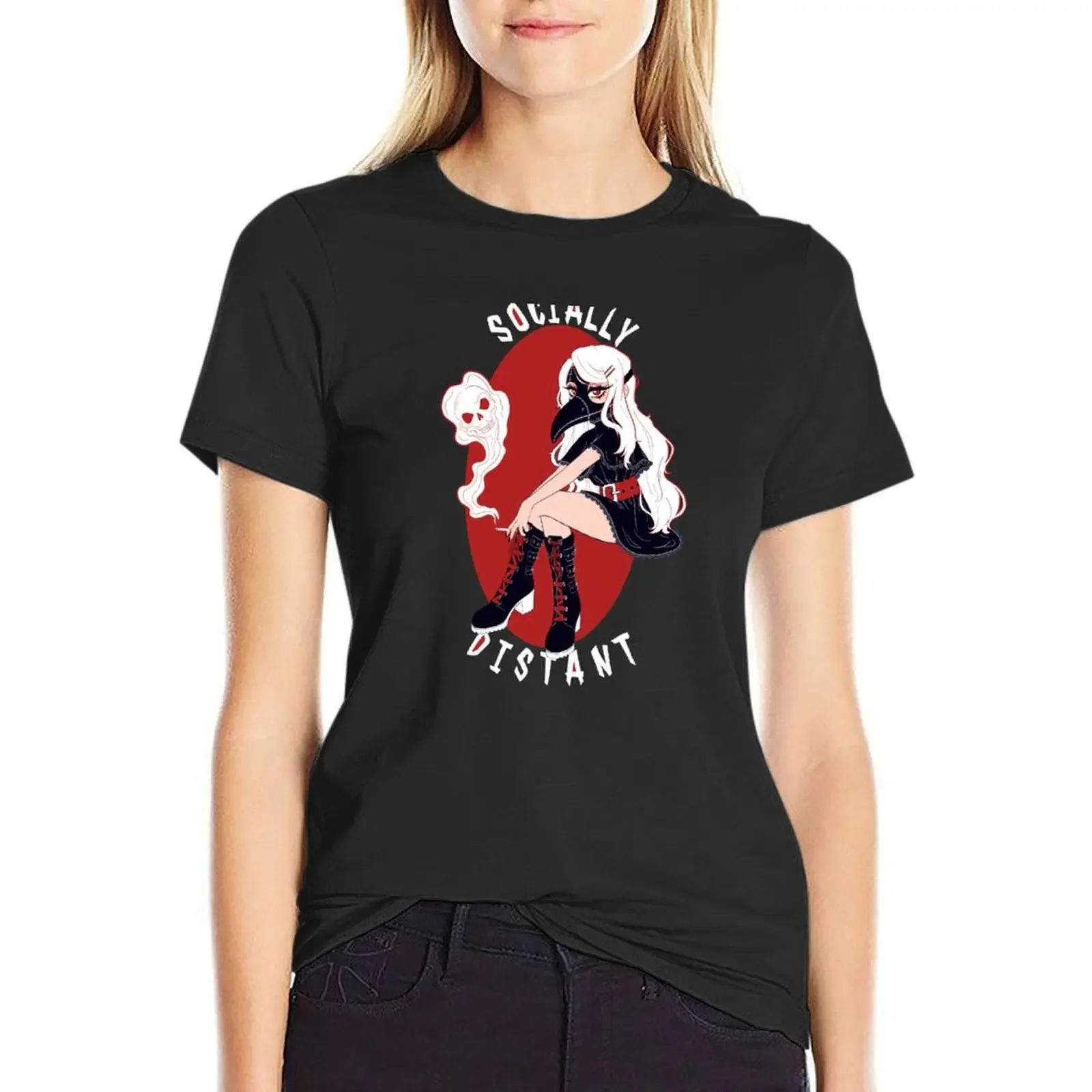 

Socially Distant T-Shirt customs Blouse summer tops western t shirts for Women