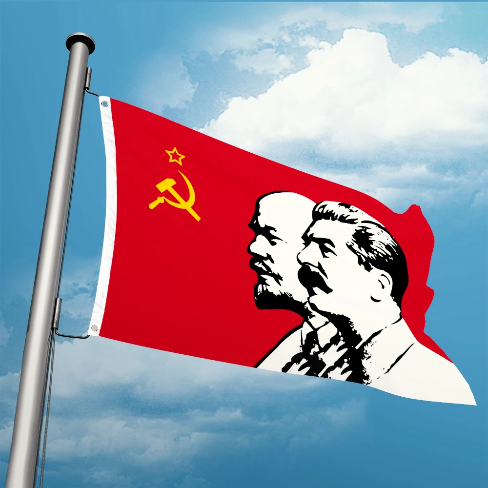 Russian Flag The Soviet Union Lenin Is Alive 3ft x 5ft Polyester Banner Flying 150* 90cm Custom Double Penetration Resistance