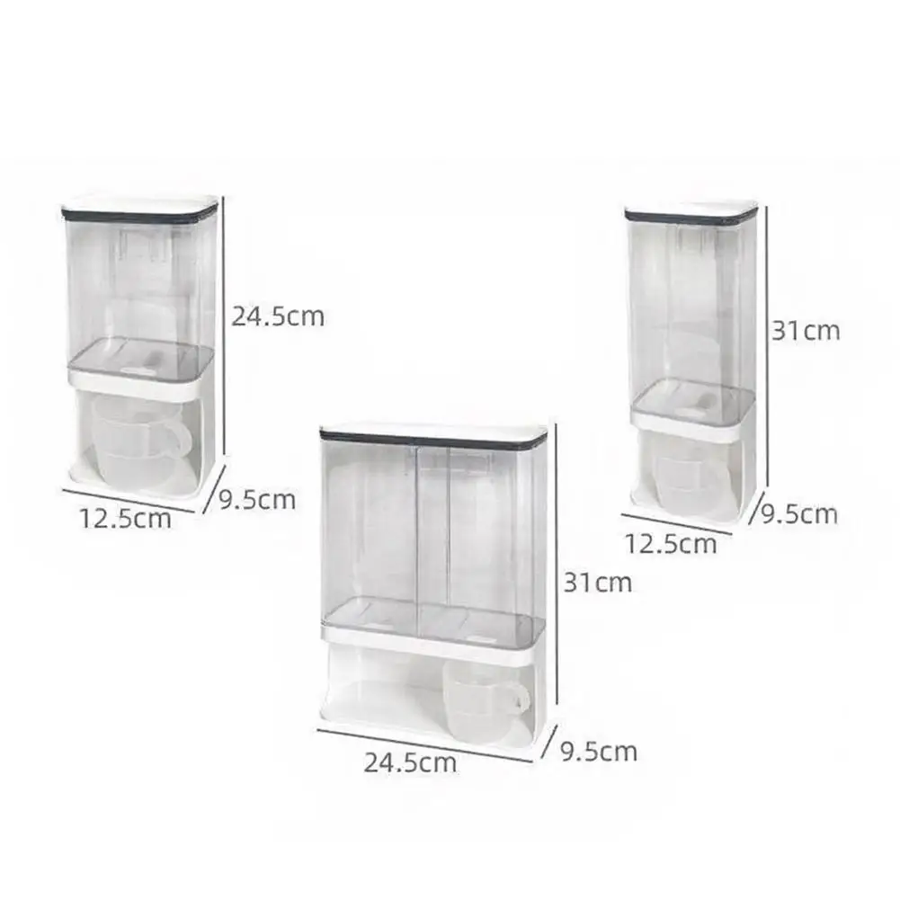 Wall Mounted Scent Booster Beads Dispenser For Laundry Solid Detergent Carpet Freshener Rice Salt Storage Organizer