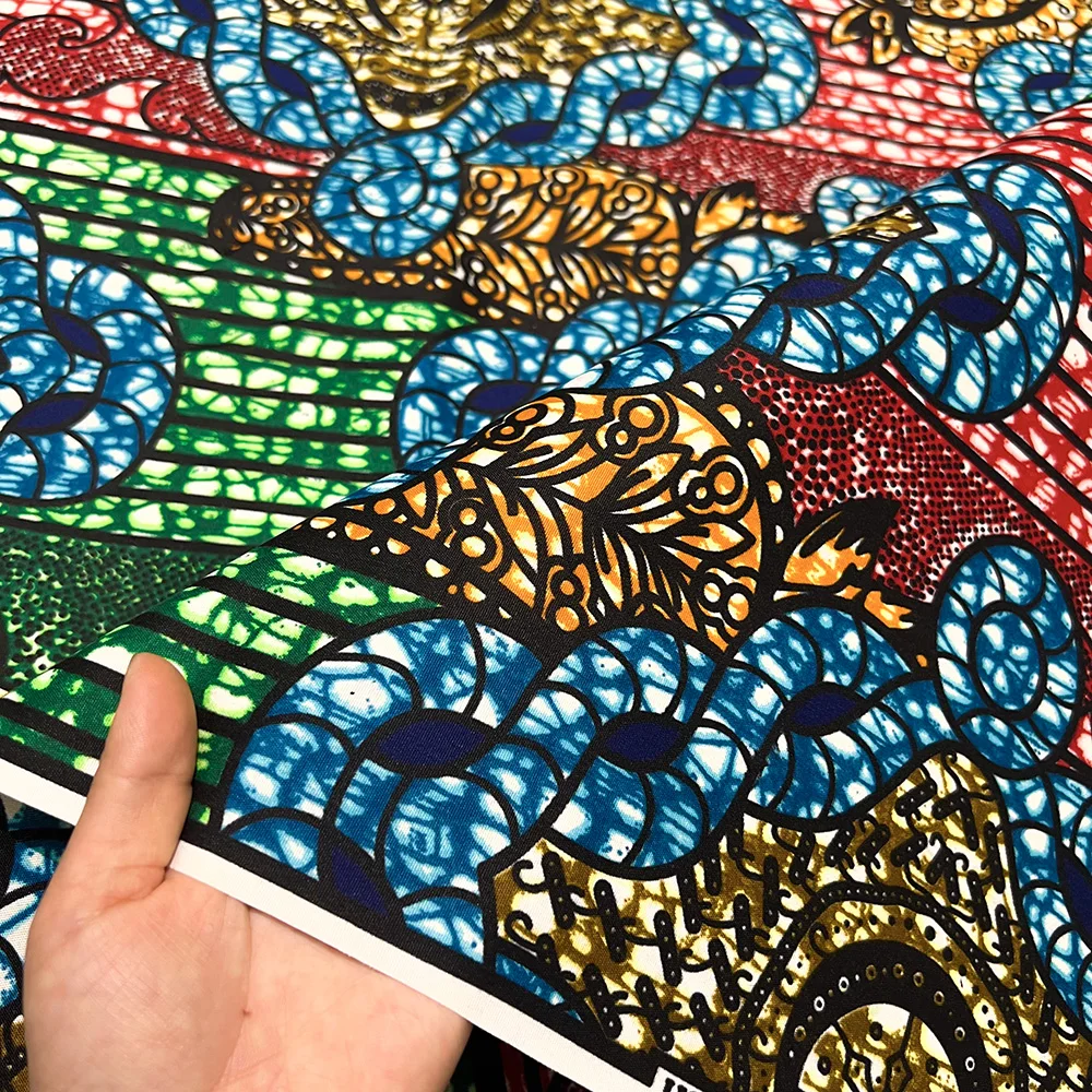 6 Yards Ankara Wax Fabric 2025 High Quality African Wax Print Fabric African Guaranteed Veritable Real Wax