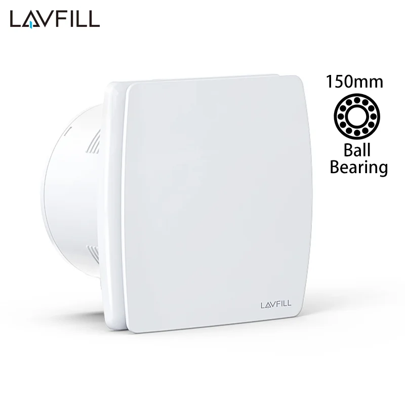 220V Duct 6 inch 150mm Ball Bearing Motor Shower Kitchen Bathroom Ceiling Wall  Extractor Ventilation Fan  with Back Valve