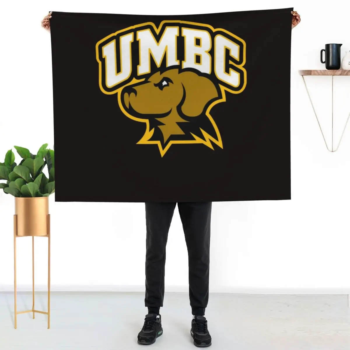 The UMBC Logo Throw Blanket Warm Napping Blanket for Office Couch Bed
