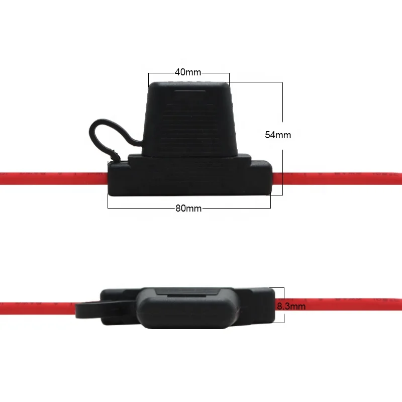 Custom in Line Car Auto ATM Blade Mini Fuse Waterproof 8AWG  Fuse Holder Cable