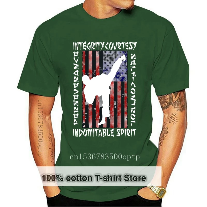 

Funny Men t shirt Women novelty tshirt Taekwondo Shirt 5 Tenets Taekwon-do Kick White T-Shirt