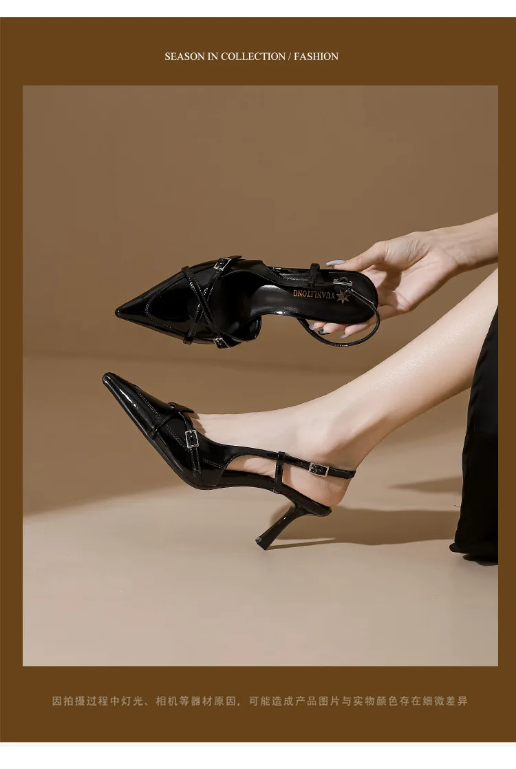 

Classic Black Mid-Heel Pumps Women's Pointed Toe Office Party Dress Shoes