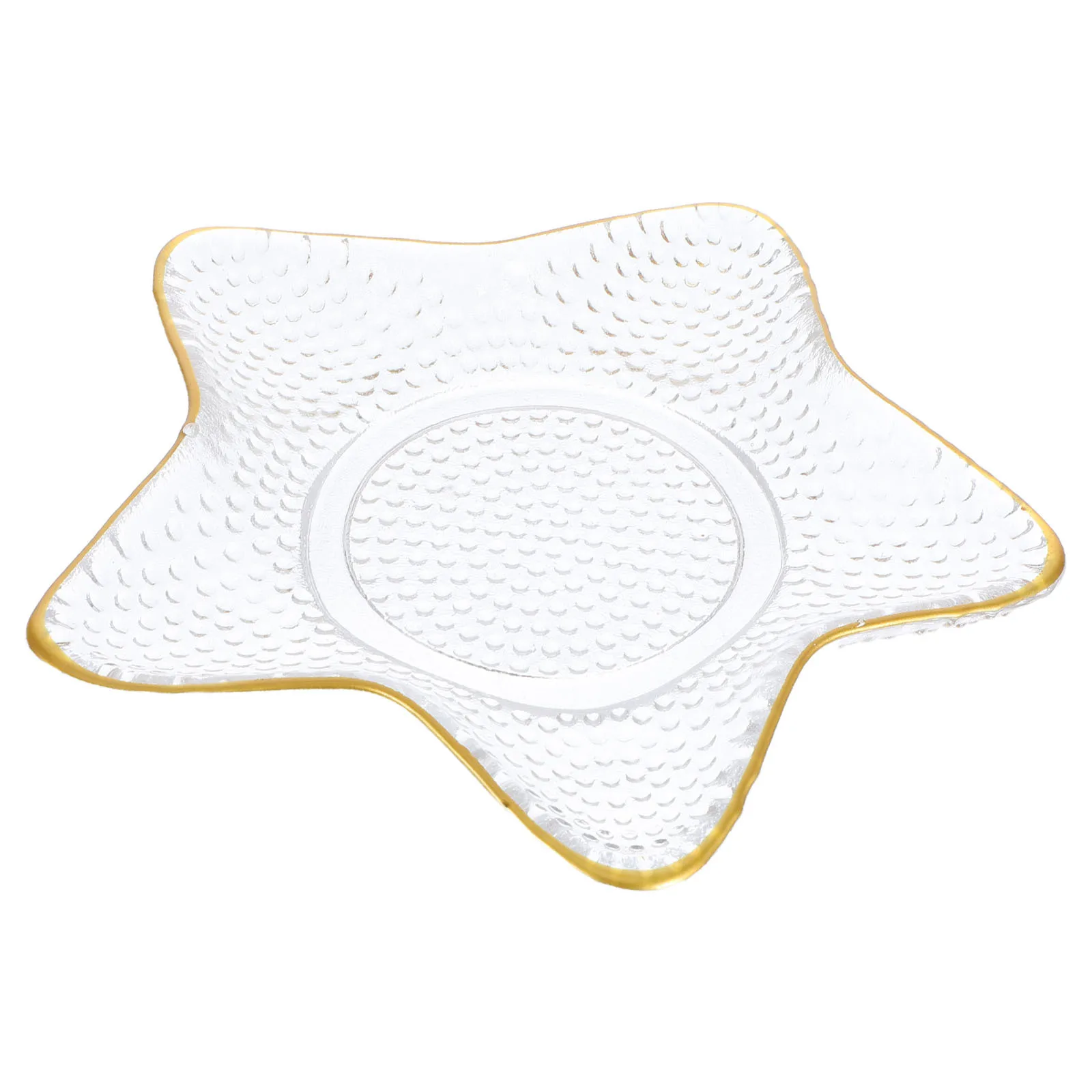 

1Pcs Sea Star Glass Plate Premium Glass Dessert Salad Plate Food Tray for Home Restaurant Hotel Candy Storage Use