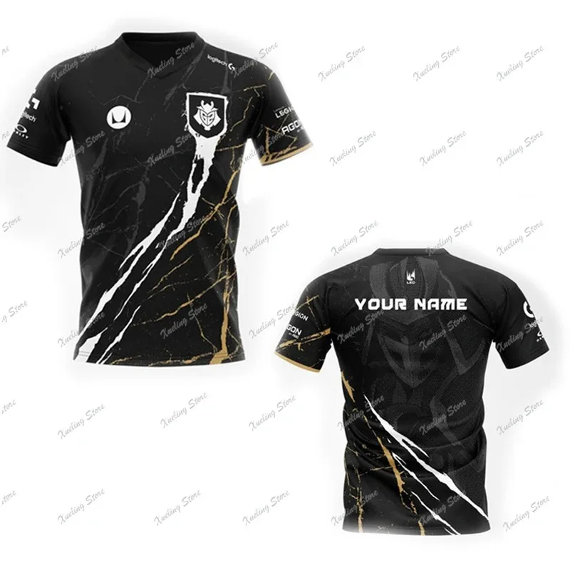 New G2 Esports T-shirt Game LOL Training contest Tee Sportswear Athletics Sports Women Men Short Sleeve T-shirt Oversized jersey