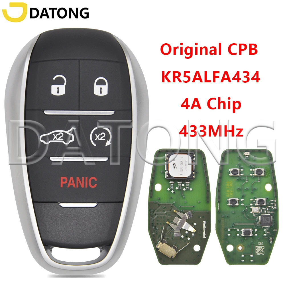 

Оригинальный смарт-ключ для автомобиля Alfa Romeo Giulia Stelvio с чипом 4A, частотой 433 МГц, платой PCB и поддержкой NFC, FCCID: KR5ALFA434.