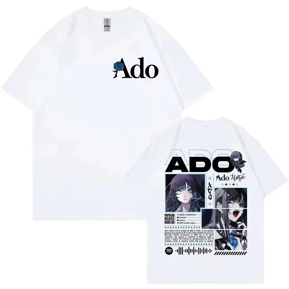 Singer Ado Hibana World Tour 2026 Graphic T Shirts Fashion Vintage Short Sleeve T-shirts Men Women's Casual Loose Cotton T-shirt