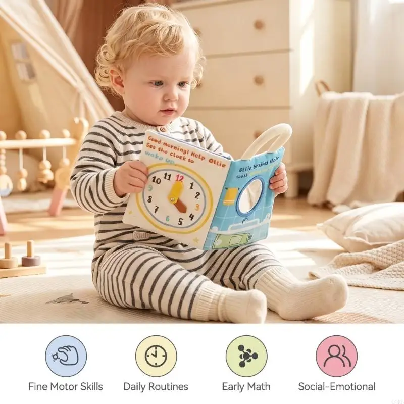 corb-ソフトファブリック-ベビーファブリックブック-幼児の静かなベビーカー遊びのためのインタラクションページ付き