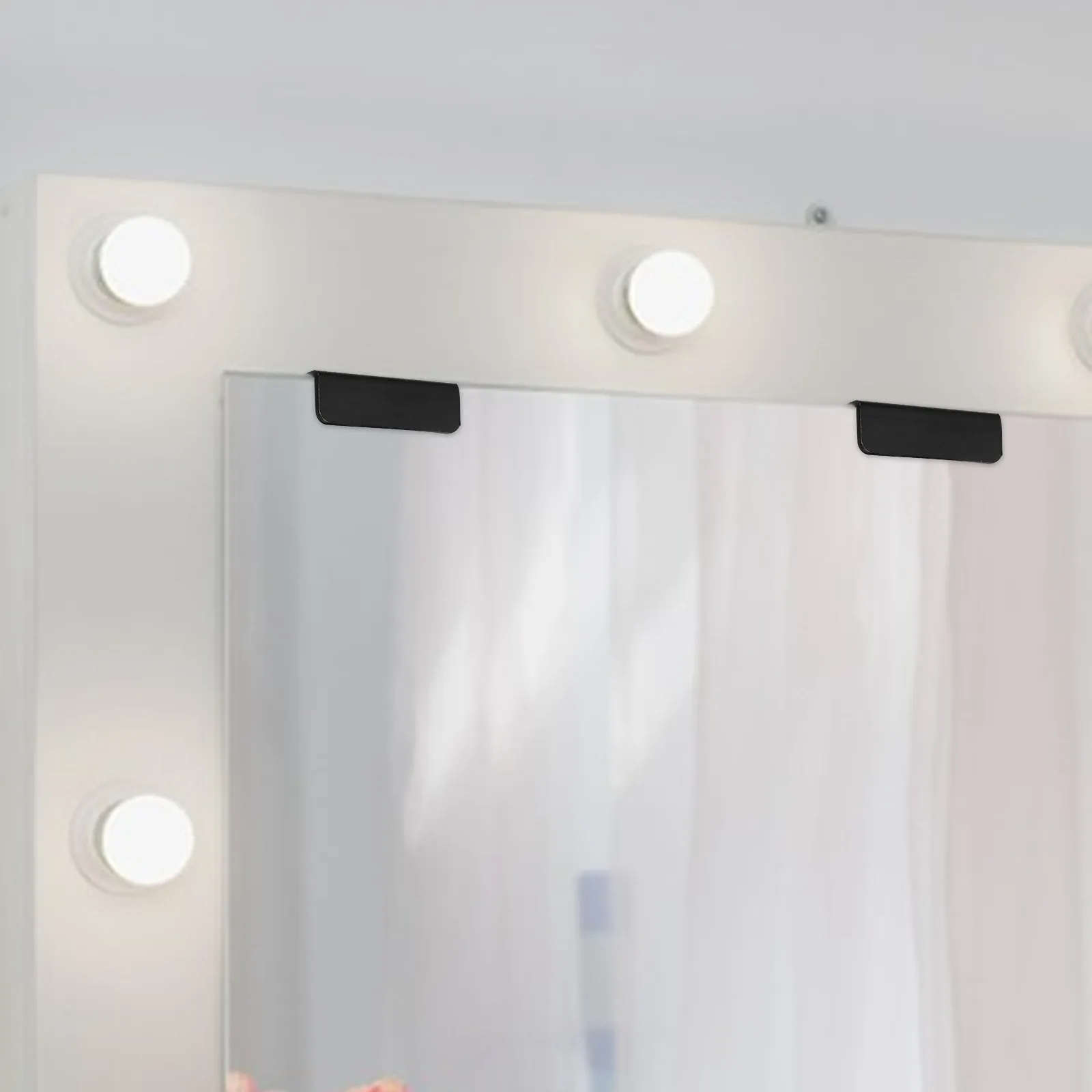 4Pcs Mirror Clips Stainless Steel Glass Mounting Brackets Easy Install Mirror Wall Holder Clips for Bathroom Kitchen Toilet