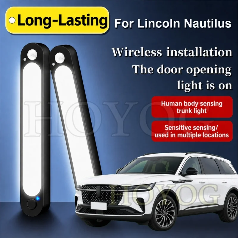 For Lincoln Nautilus 2018-2026 Car Boot Light LED Lamp Motion Sensor Easy Install Camping Trunk Cargo Light SUV Interior Cabin