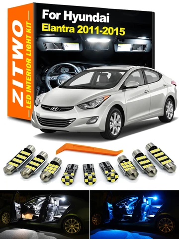 ZITWO 10 шт. светодиодные лампы для Hyundai Elantra MK5 2011-2015 — фото устройства