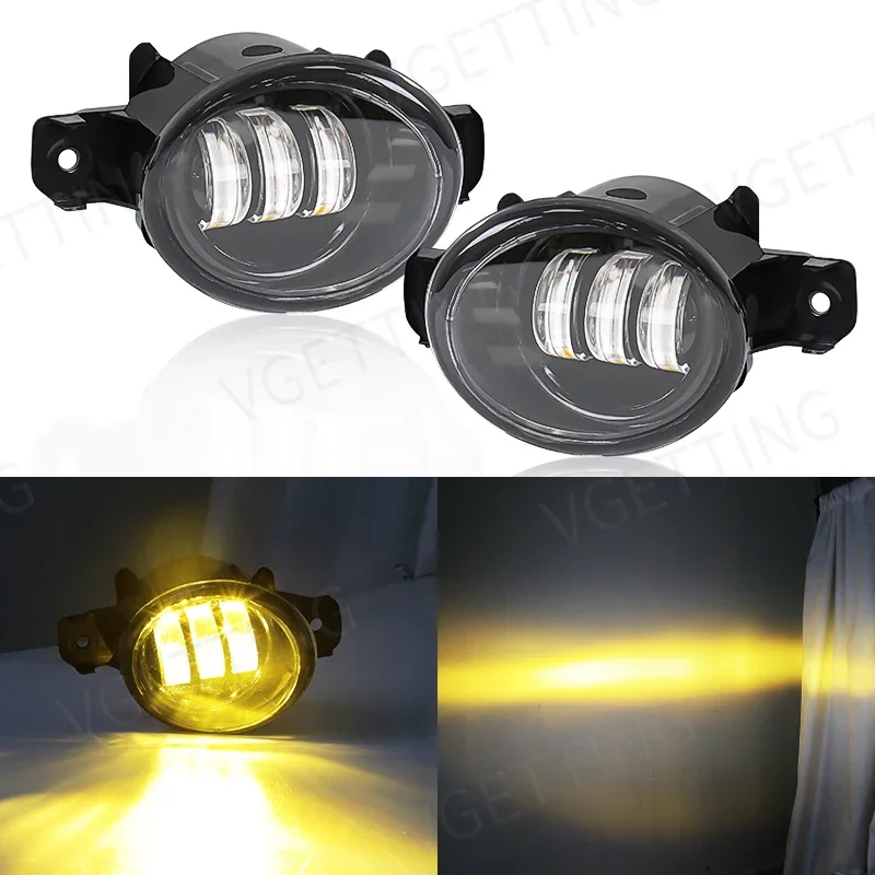 1 Pair LED Fog Lamp For Nissan X-Trail Altima Sylphy Almera QASHQAI March PathfinderCar Front Bumper DRL Daytime Running Lights