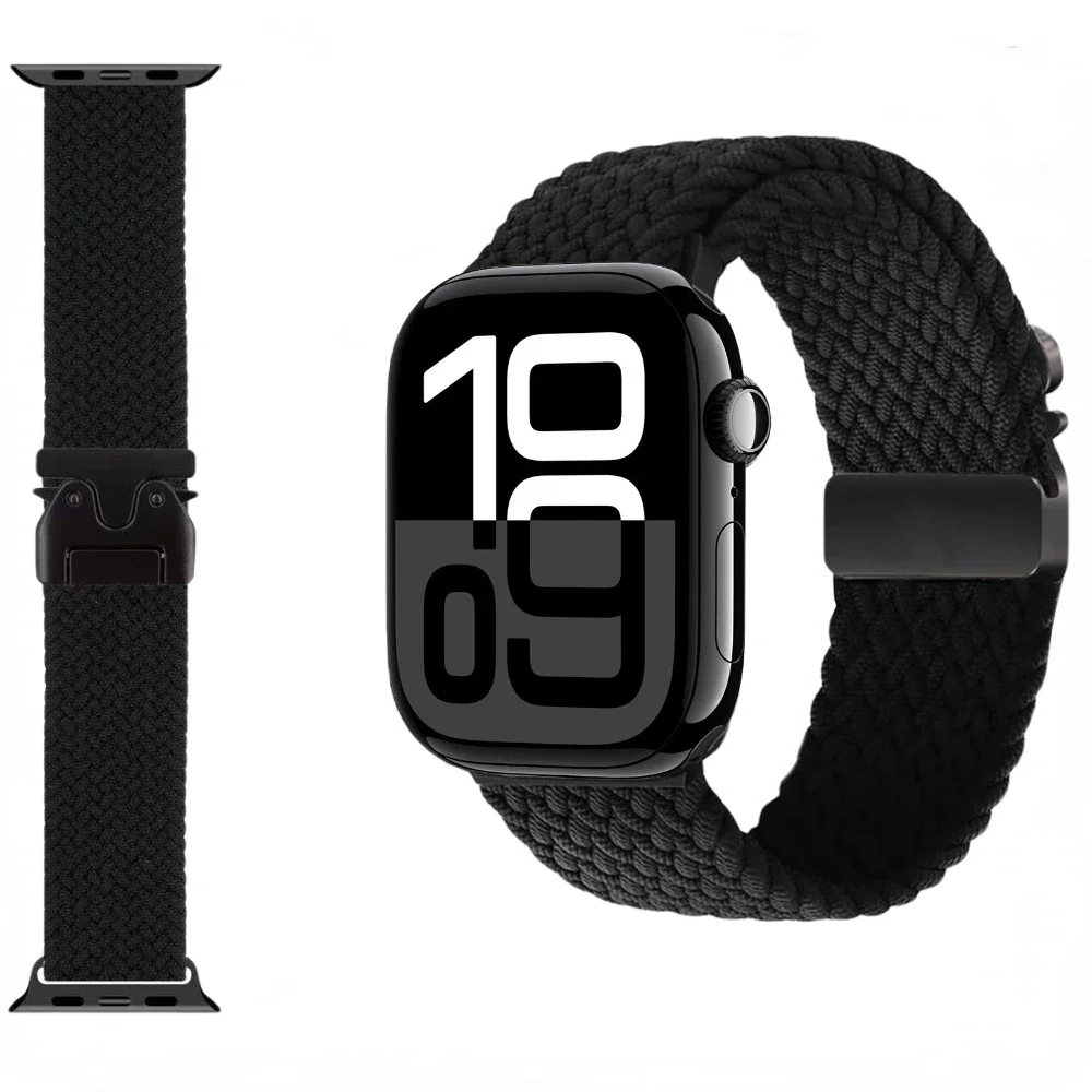 الرسمية مضفر حلقة حزام ل سوار ساعة أبل الترا 2 49 مللي متر Series10 46 مللي متر 42 مللي متر 9 8 7 6 5 4 45 مللي متر 41 مللي متر 44 مللي متر 40 مللي متر زر سوار