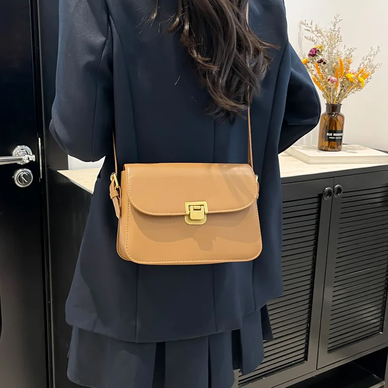 

Women's Square Bag 2025 New in Pu Leather Crossbody Bags for Woman Small Vintage Fashion Female Shoulder Square Bag Lady Handbag
