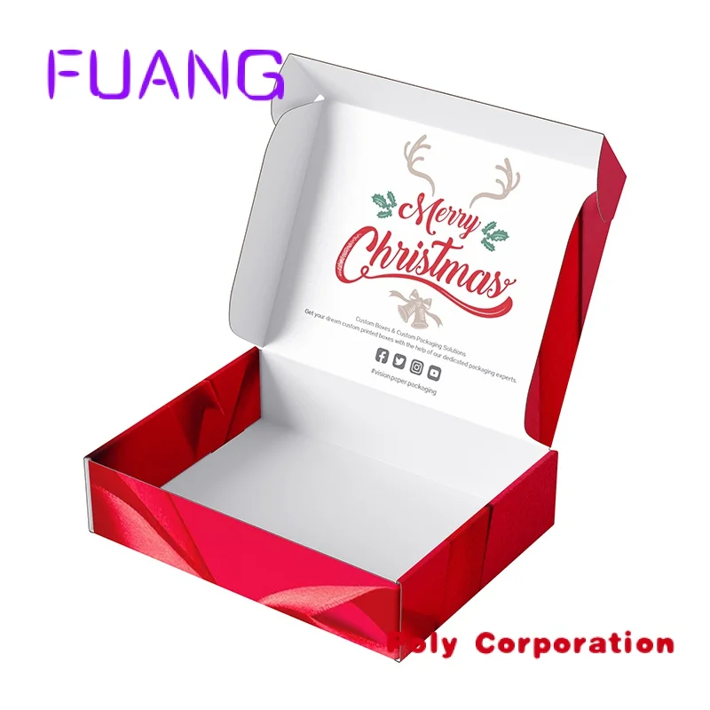 Custom  Hot Selling Custom Gift Corrugated Christmas Packaging Boxes For Lash Packagingpacking box for small business