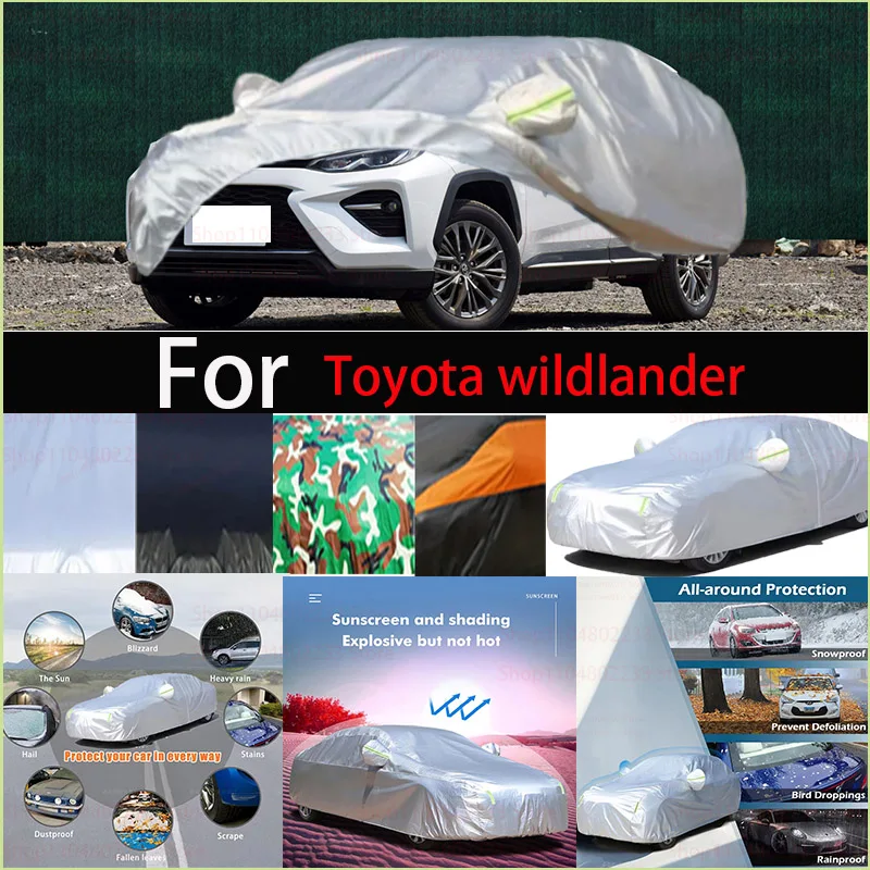 

Windproof Car Cover with Reflective Strip Auto Anti-UV Sun Rain Snow Dust Paint Protect Cover Universal for Toyota Wildlander