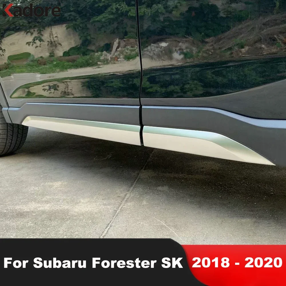 For Subaru Forester SK 2018 2019 2020 Stainless Steel Side Door Body Trim Door Panel Streamer Molding Strips Car Accessories