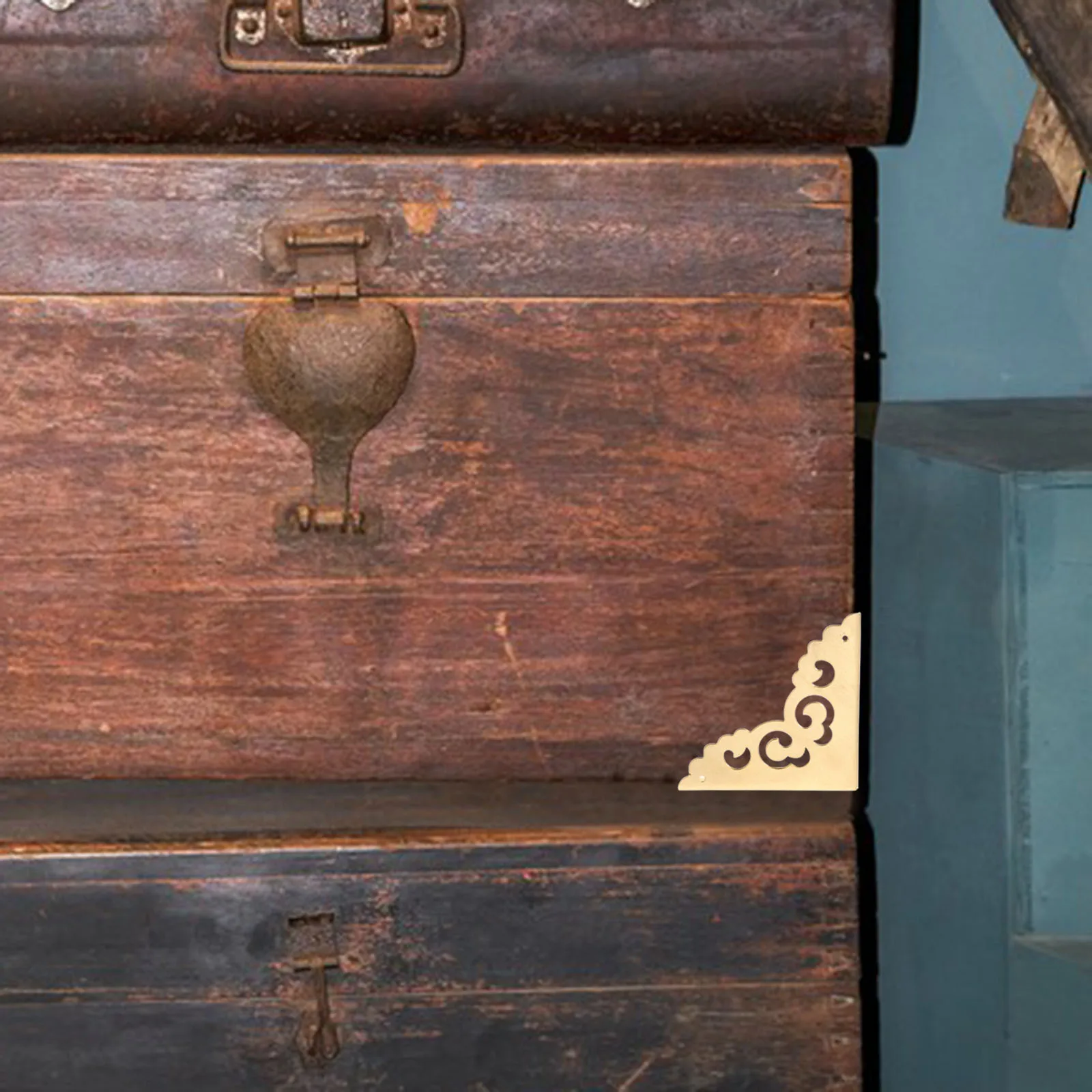 4 шт. металлические угловые ограждения, винтажные защитные уголки для мебели, шкатулка для драгоценностей, декоративная ретро-коробка