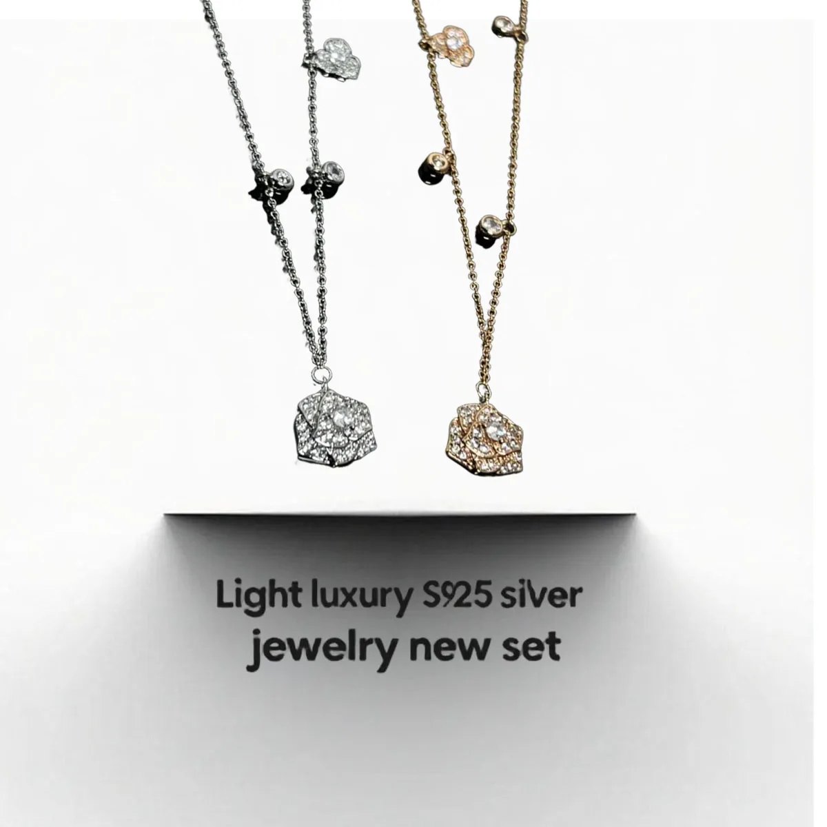 

2025 Fresh and Simple S925 Zircon Silver Jewelry Necklace Pendant Refreshing and Comfortable Like Summer, Bringing Good Luck