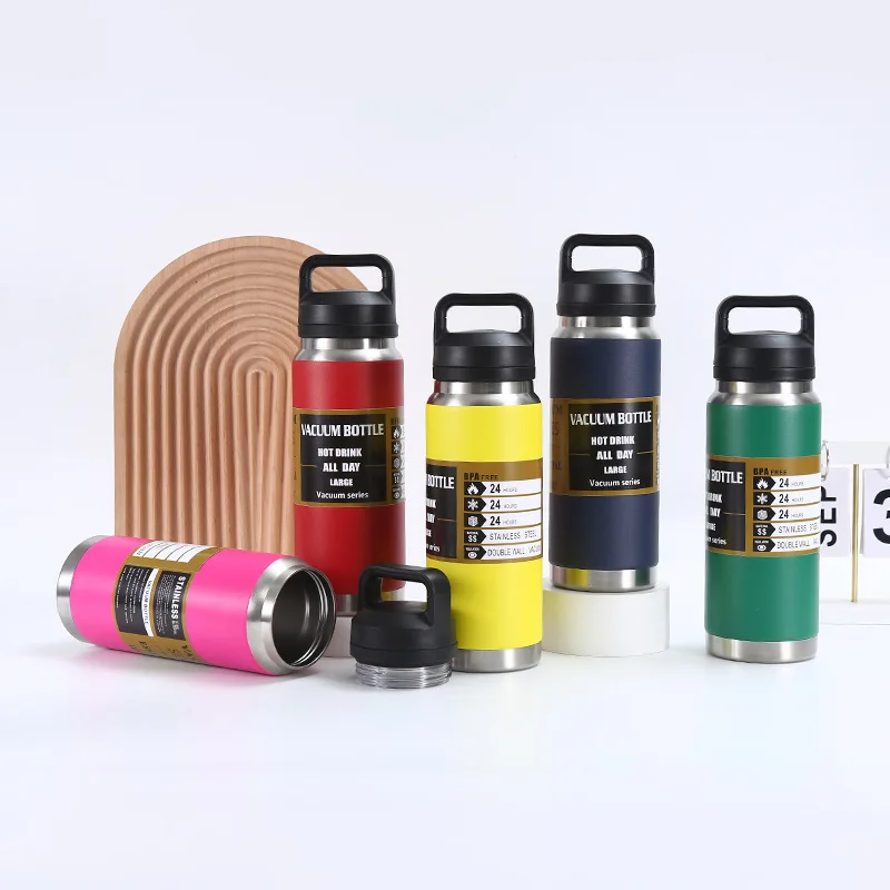 

Large-capacity household 304 stainless steel vacuum cup for outdoor cycling, portable water bottle with handle, sports water cup