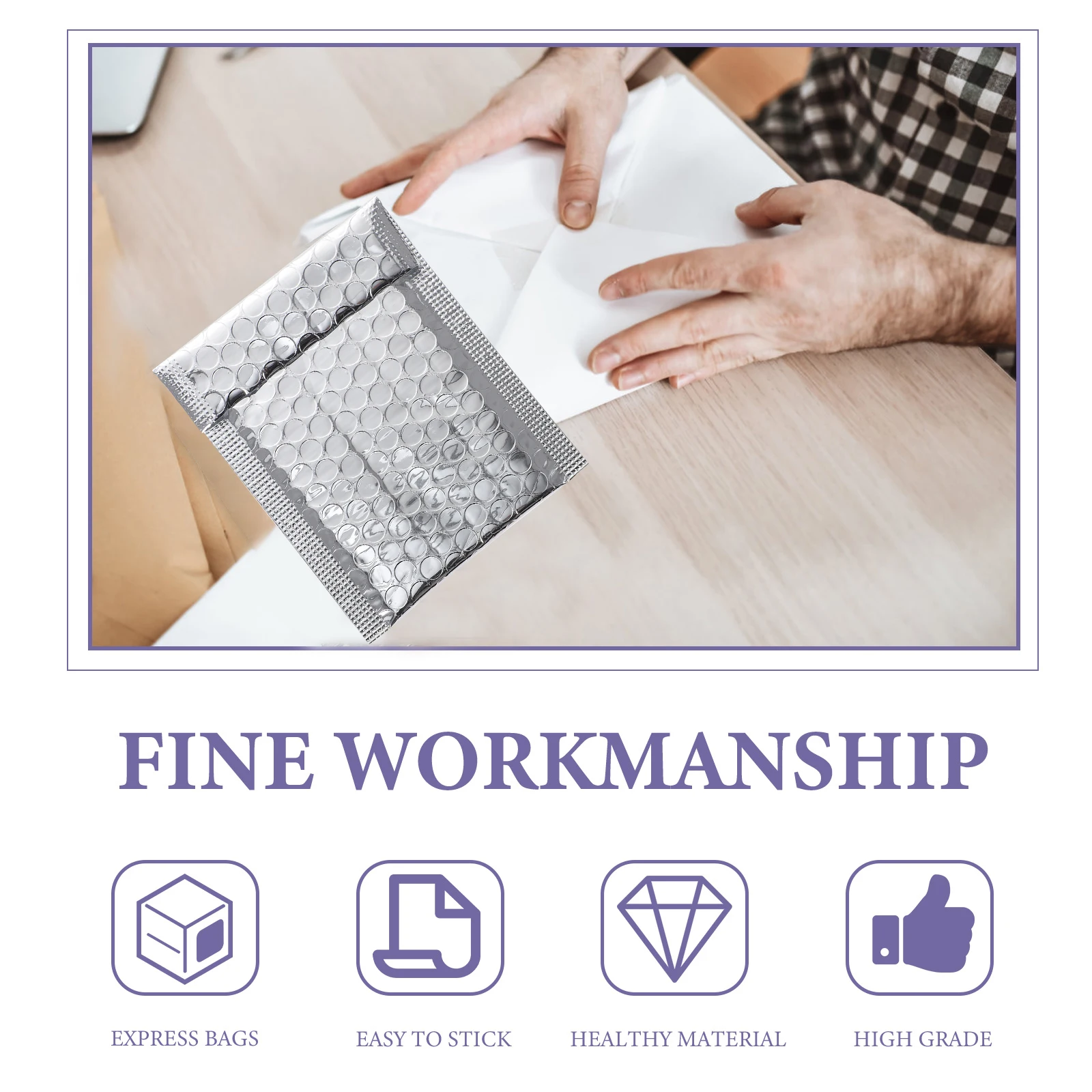 

100 шт. алюминиевые пузырчатые конверты, самозапечатывающиеся мягкие почтовые пакеты, транспортировочная упаковка, защитные почтовые конверты с пузырьками, мягкие конверты