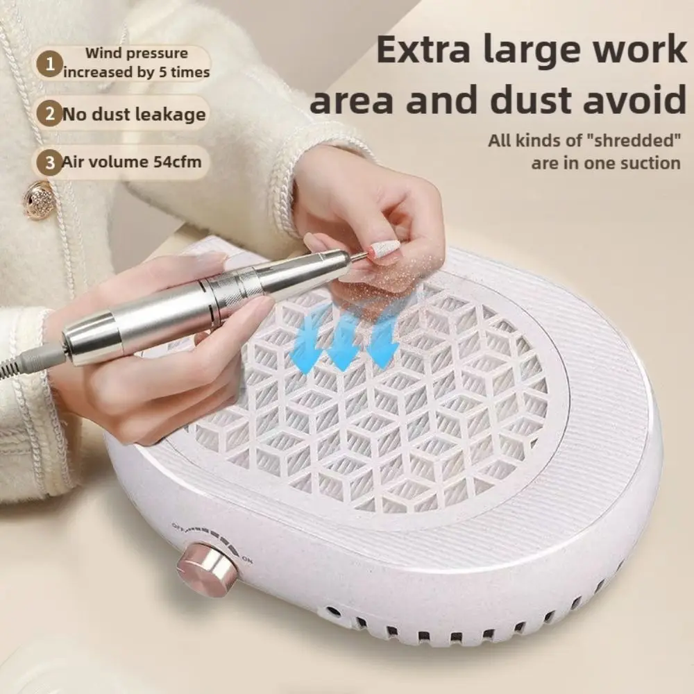 

4500 об/мин пылесборник для ногтей, сильное всасывание, регулируемая скорость, съемный малошумный пылесос для ногтей