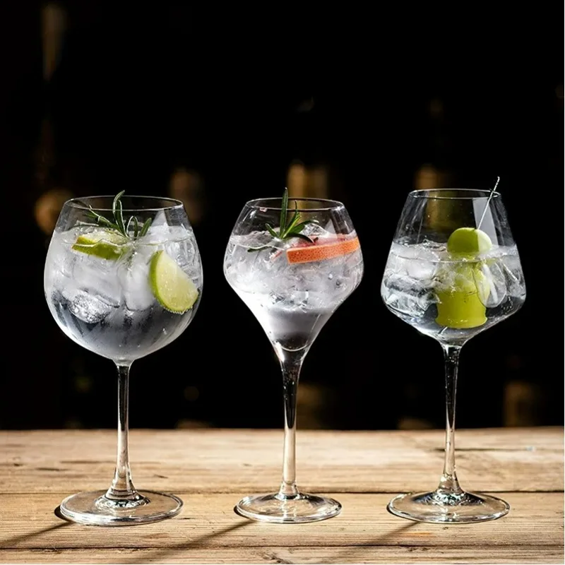 Large Bowl Gin Tonic Glass Cocktail Goblet Long Stem Wine Glass for Gin Cocktails Mixed Drinks Home Bar Party Drinkware